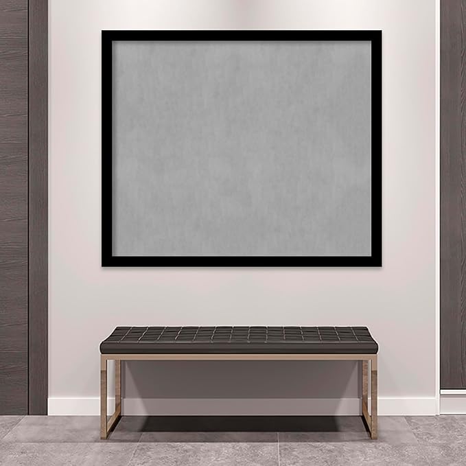 Amanti Art Black Framed Magnetic Board 43x51 Oversize Vision Board for use with Magnets, 100% Metal Sheet to Display Items as Office Decor or for Home Organization in mudroom, Kitchen or Kids Room