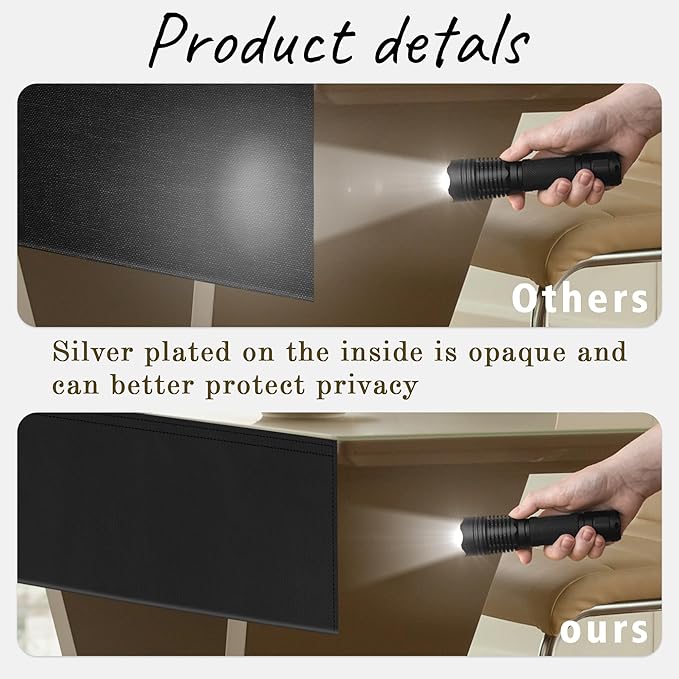 EcoBrisa 48" Under Desk Privacy Panel Self-Adhesive Modesty Panel Stand Up Desk Modesty Panel for Home Office or Standing Workstation, Black