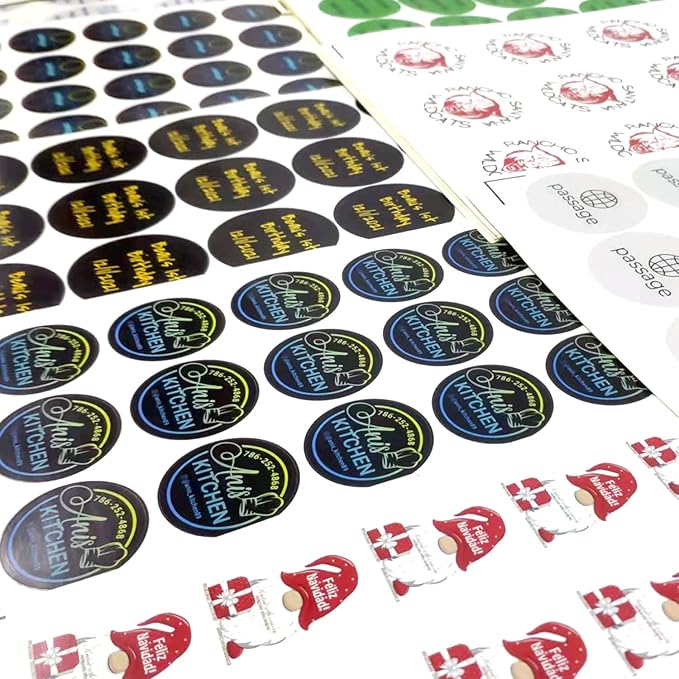 LAUKIYE 100-500 Custom Stickers Personalized Labels, Customized Stickers with Any Image Logo and Text. Custom Stickers for Business LogoThank You Labels,etc. (Rectangle,5X3 Inch)