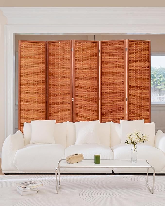 JOSTYLE 6ft Folding Privacy Screens 5-Panel Freestanding Room Dividers