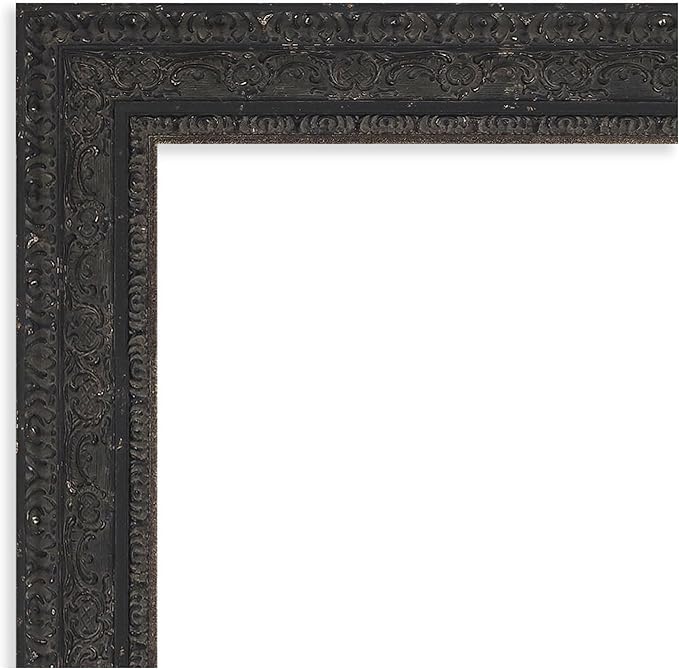 Amanti Art Black Framed Magnetic Board 25x53 Oversize Vision Board for use with Magnets, 100% Metal Sheet to Display Items as Office Decor or for Home Organization in mudroom, Kitchen or Kids Room