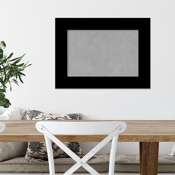 Amanti Art Black Framed Magnetic Board 17x23 Small Vision Board for use with Magnets, 100% Metal Sheet to Display Items as Office Decor or for Home Organization in mudroom, Kitchen or Kids Room