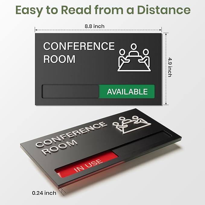 Bathroom Door Signs, Available In Use Sliding Sign, Do Not Disturb, Vacant Occupied Bathroom Sign, Privacy Restroom Door Signs