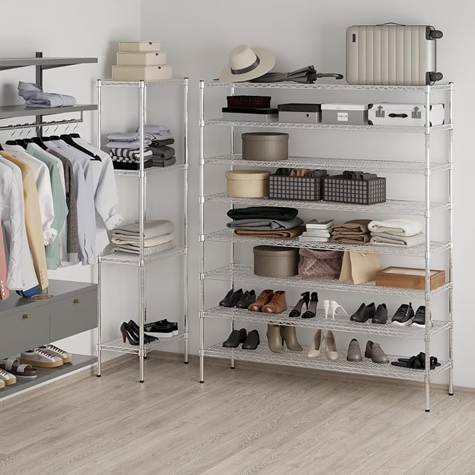 Regal Altair 18" Deep x 60" Wide x 74" Height Wire Shelving Kit | 8-Tier | NSF Commercial Storage Rack Unit