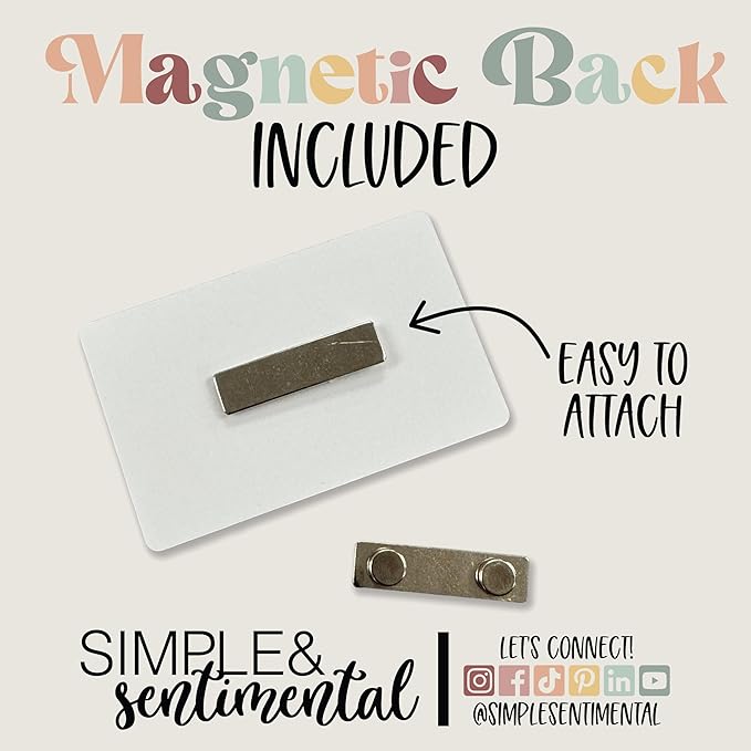 Custom Name Tag Full Color with Logo | Magnetic Back Name Badges for Business | Metal Name Tags ID Badge for Employees | Personalized Name Tags | Magnetic Name Tags Personalized (3.375 x 2.125 Inches)