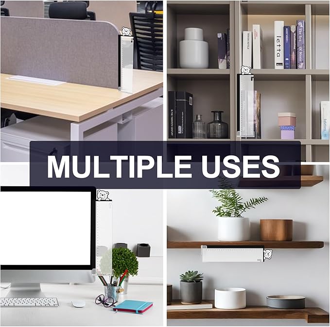 Office Desk Accessories 2pcs Multifunction Computer Monitor Memo Board - Office Supplies for Women Men Computer Sticky Note Holder Home Decor (Bear cub Monitor Memo Board with Clip)