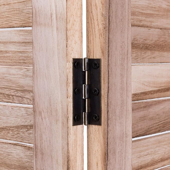 Giantex 6 Panel Wood Room Divider, 5.6 Ft Tall Folding Freestanding Partition Privicy Room Dividers Screen for Home, Office, Restaurant, Bedroom (Brown)