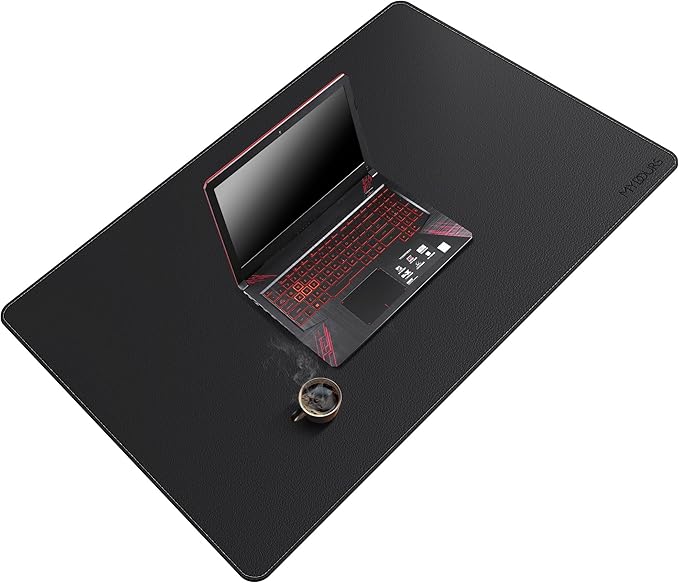 Mydours 40"x28" Large Desk Mat - Full Desk Blotter Pad, Desktop Computer Desk Mat, Waterproof Desk Protector Mat, Large Mouse Pad for Desk for Writing, Workspace, Home and Office (Black)