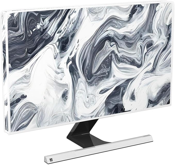 Baocicco Abstract Gray Marble Waterproof 70 Inch Television Cover Anti-Static Dustproof Protective Television Covers for TV Screen Abstract Modern TV Dust Cover for Home LED LCD OLED TVs