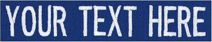 Custom Uniform Name Tapes Solid Colors. Made in The U.S.A. Ships Under 24 Hours. Royal Blue Fabric, 5 Inch Sew on
