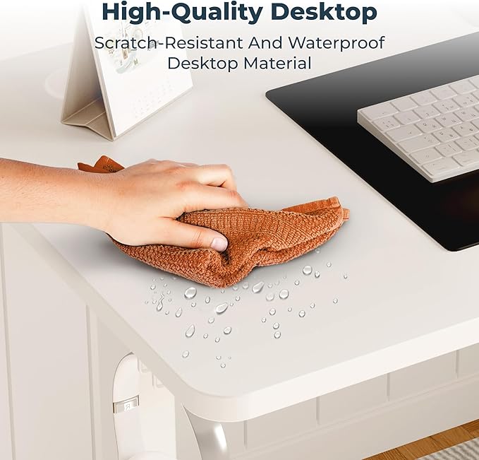 FitStand Standing Desk, Large 71x31 Inches Height Adjustable Stand Up Desk with Cable Management, Home Office Computer Desk with Memory Preset with Charging USB Port & Sedentary Reminder