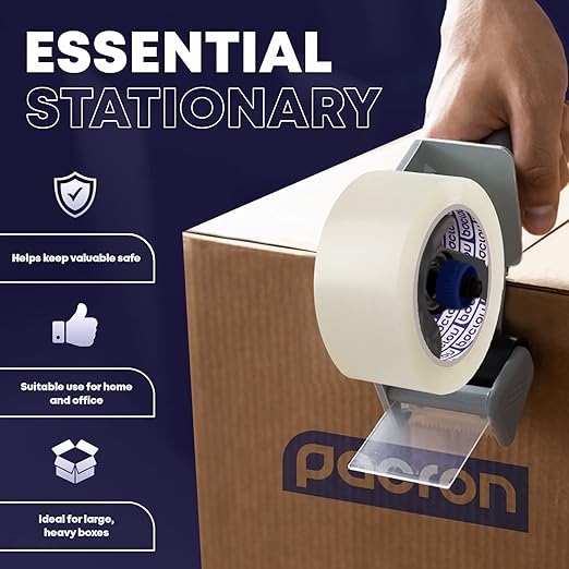 Clear Packing Tape - 6 Heavy-Duty Wrapping Tape - 110-Yard Length, 660 Total Yards 2.88-Inch Wide Strong Adhesive Rolls for Moving Boxes, Office Packaging, Storage Organization & Warehouse Shipping