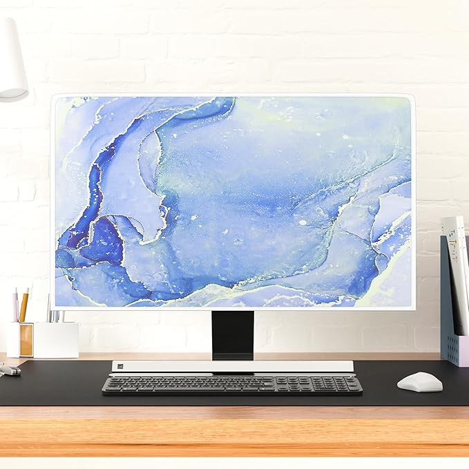 Baocicco Modern Violet Marble Waterproof TV Cover Anti-Static Dustproof Protective Cover for LCD/LED/HD 58, 59, 60 Inch Decorative Monitor Accessories Covers for Television LED LCD OLED TVs Screen