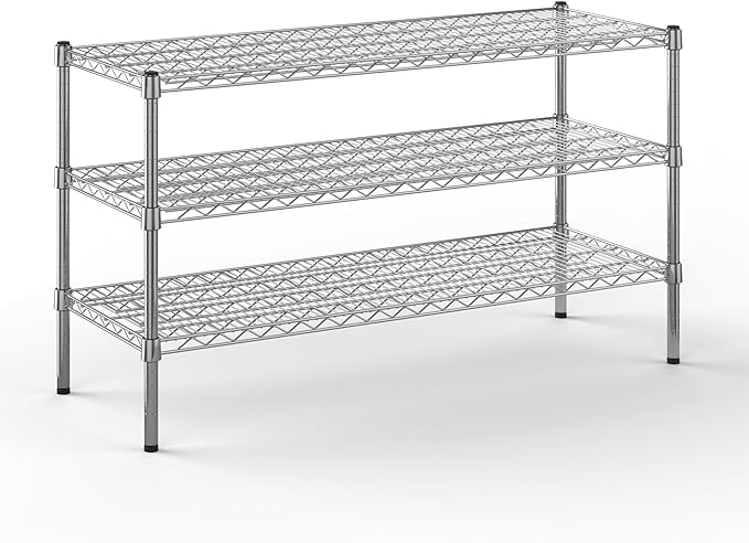 Regal Altair 18" Deep x 48" Wide x 27" Height Wire Shelving Kit | 3-Tier | NSF Commercial Storage Rack Unit