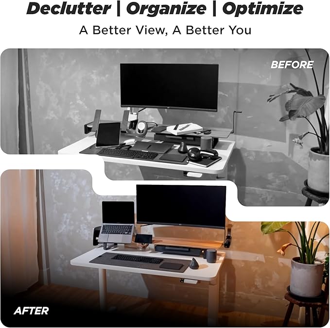 ULTRARM Moodular Add-ons Storage Tray [Accessory Only - Requires Moodular Wooden Monitor Stand Slide Rails for Use] Black MSA-TR