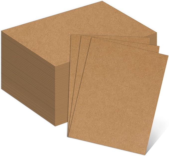 Heavy Weight 110lb Cardstock Brown Printer Paper, Goefun 100 Sheets Brown Cardstock 8.5 x 11 300 GSM for Invitations, Menus, Poster, DIY Card