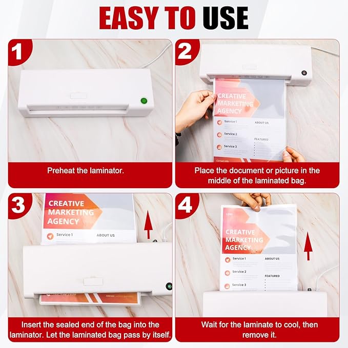 CAREGY 100 Pack Laminating Sheets, Holds 8.5 x 11 Inch Sheets,5 Mil Thermal Laminating Pouches,9 x 11.5 Inches Lamination Sheet Paper for Laminator, Clear, Letter Size, Office and School Supplies