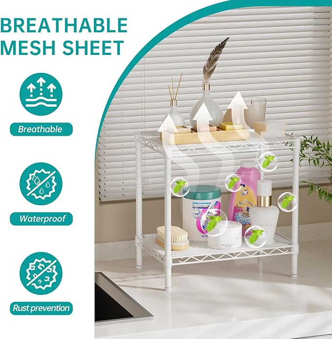 SINGAYE Shelf Closet Wire Shelving：Adjustable Metal Unit for Laundry Room Organization Bathroom Kitchen Home Storage Small Pantry Rack Shelves