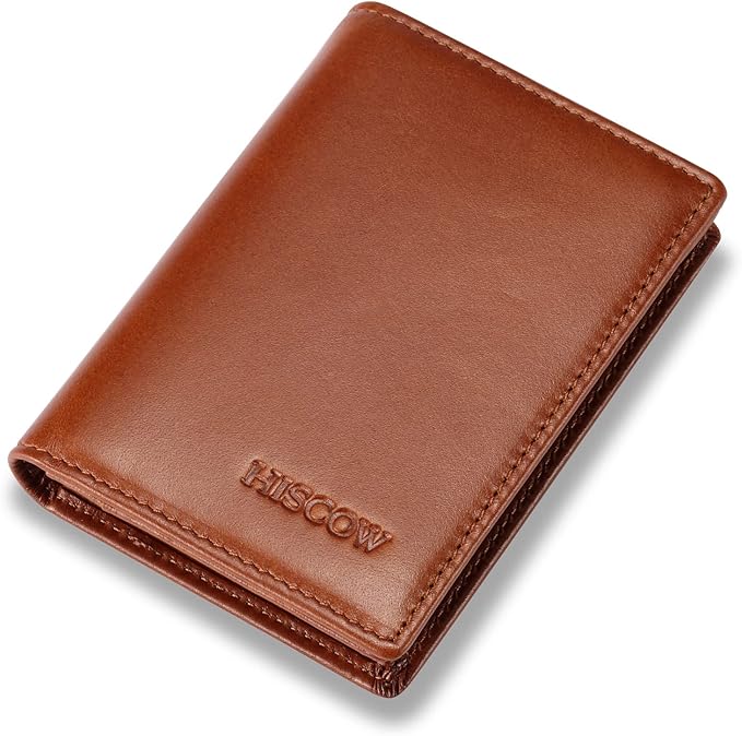 Leather Business Card Case Holder for Men & Women, Italian Calfskin
