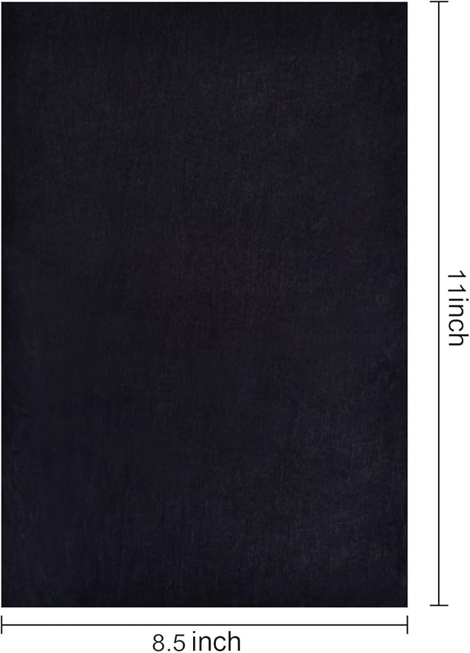 Hotop 100 Sheets Carbon Transfer Paper, Black Tracing Paper for Wood, Paper, Canvas and Other Art Surfaces (8.5 x 11 Inch)