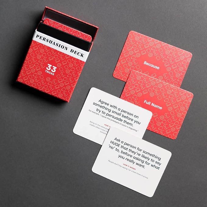 BestSelf Persuasion Deck - Persuasion Skill Cards to Master Persuasion Tricks with 33 Prompts