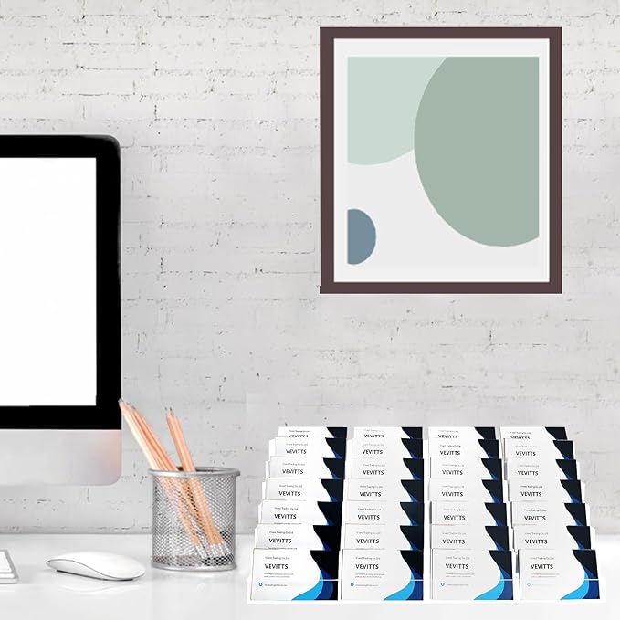 Vevitts Acrylic Business Card Holder for Desk Multiple Business Card Holders 28 Slot 7 Tier Large Business Card Organizer Business Card Display Rack Clear Plastic Business Card Stand for Home Office