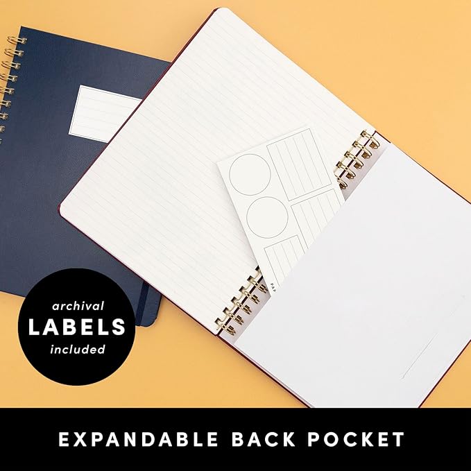 PAPERAGE Lined Spiral Journal Notebook, (Black), 160 Pages, Large B5 Hardcover Journal for Women & Men, 10 in x 8.15 in - 100 GSM, Thick Paper, Spiral Notebook for Work, School & Journaling