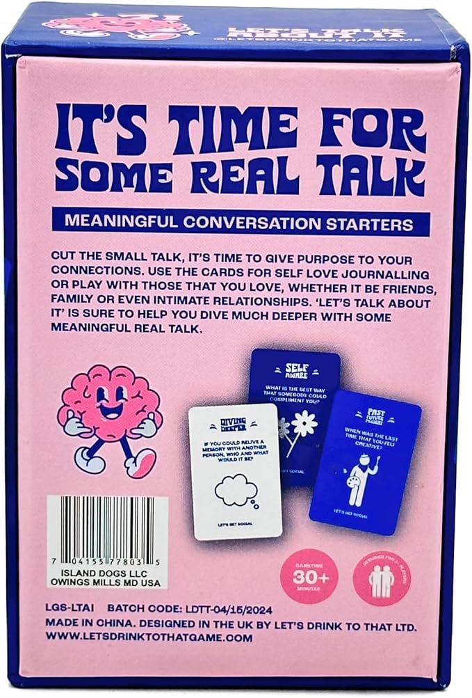 Island Dogs Let's Get Social - Let's Talk About It Card Game | Fun Party & Family Activity | Conversation Starter for Teens & Adults | 120 Cards for Meaningful Connections
