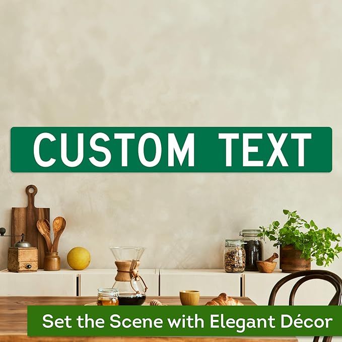 Custom Street Sign, Road Sign, Address Sign, 8 Colors, Reflective Option, Mounting Options, 6x42 Inch, Thick Rust-Free AlumaBond, USA Made by My Sign Center, (Classic)…