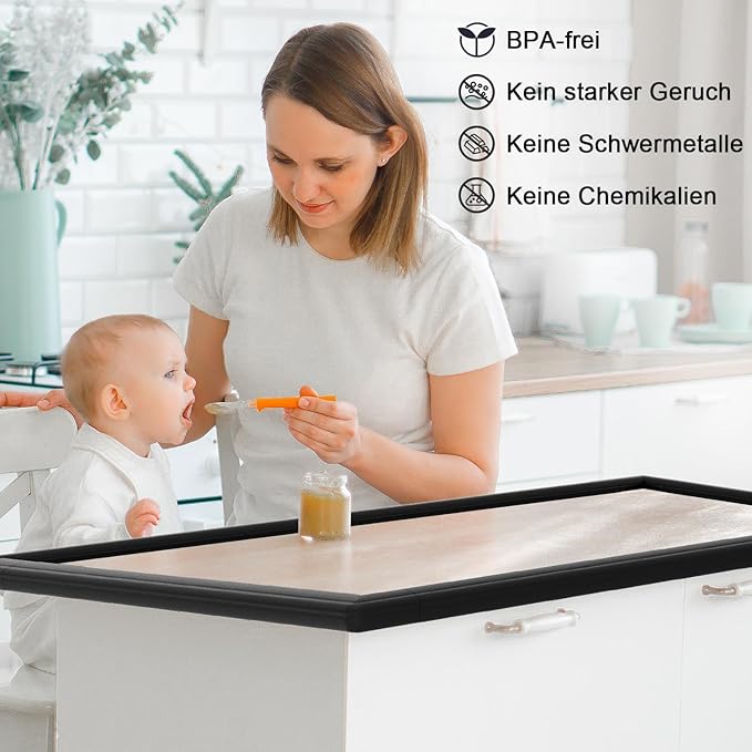 Baby Proof Corners and Edges Protector 18ft (Large 15ft Edge+8 Corner Guard), Fireplace Baby Proofing Bumper, Heavy-Duty Soft NBR Foam Edge Corner Protector for Furniture Table, Childsafe/Pre-Taped