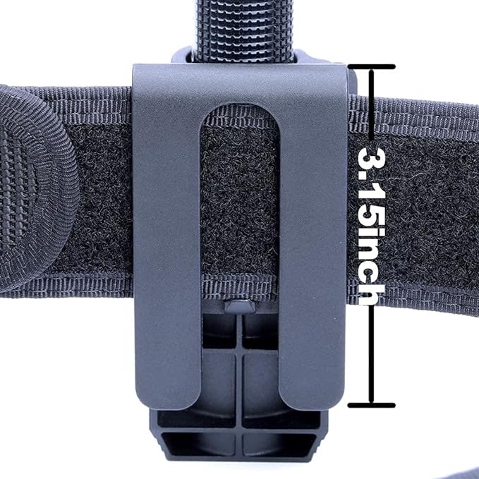 Nextorch V5 Tactical Flashlight Holster with Lever Side Lock System Only for 1"-1.25" Diameter Flashlight （Holster Head Diameter 0.78"-1.18" Bottom Diameter 1.18")