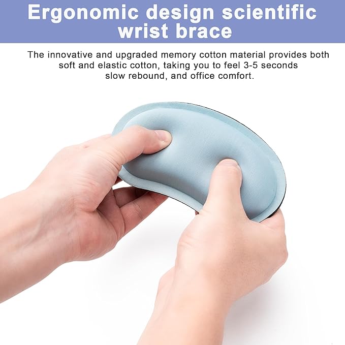 Hoewina Keyboard Wrist Rest,Ergonomic Wrist Rest,Superfine Fabric and Gel Memory Foam Wrist Pad for Computer Keyboard for Easy Typing & Pain Relief, Suitable for Office, Family, Outdoor, Gradient Blue
