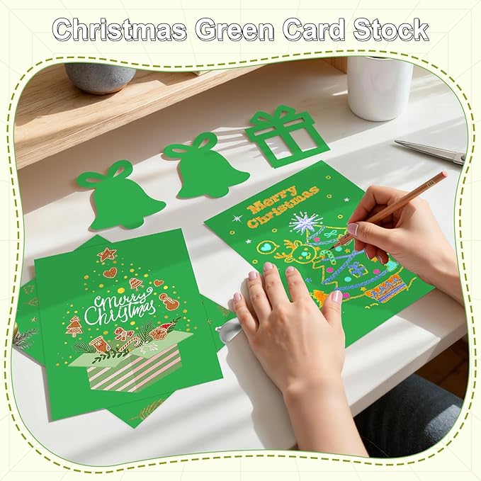 40 Sheets Cardstock 8.5x11, 65lb Dark Green Card Stock, Construction Paper, 180gsm Thick Printer Paper for Printing, Painting, Card Making, Kids School Supplies,Party Decorations