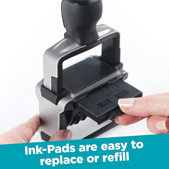 Trodat 5430 Professional Self-Inking Date Stamp with Entered - Black Ink