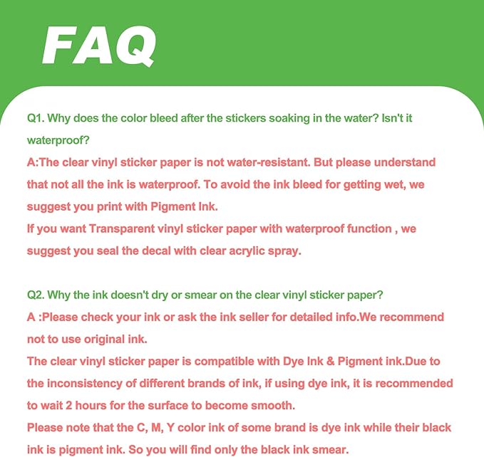 MECOLOUR Clear Sticker Paper for Inkjet Printer -95% Transparent 8.5x11 Inch Vivid Colors, Tear Resistant -20 Sheets
