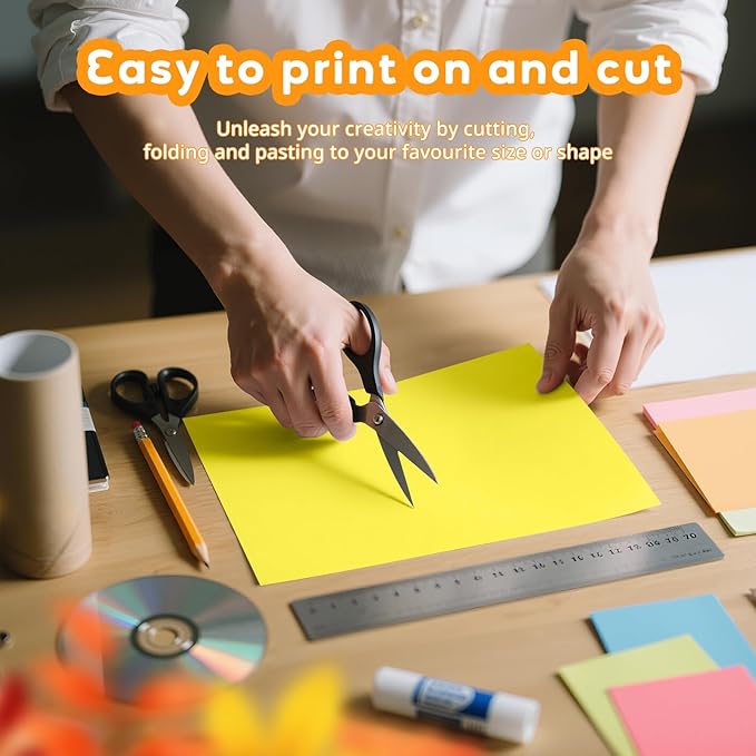Lemon Yellow Cardstock 8.5 x 11, Bright Color Paper, 40 Sheets Yellow Paper, Colored Cardstock for Invitations, Art, Drawing, Menus, DIY Cards, Tags, Crafts Certificates, School, Office Printing