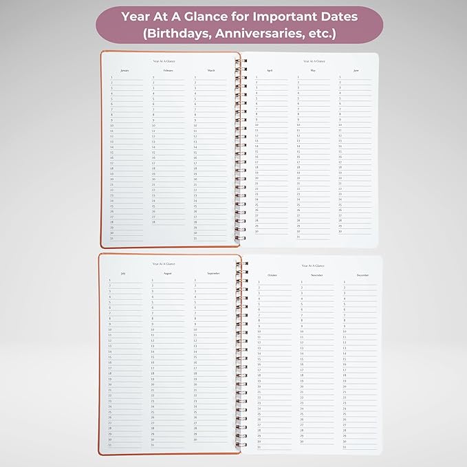 Merely Home | Ultimate Yearly, Daily, Weekly, Monthly Planner | 8.25" x 11.75" | To Do List Notebook for Work | Simple Design | Multiple Layouts | Academic Planner and Organizer Notebook (Evergreen, Yearly Planner - Portrait)