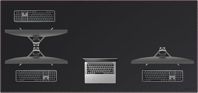 ZORESYN Office Desk Pad 74.8x35.4inch, Large Mouse pad Desk Mat, Waterproof PU Leather Desk Blotter Protector Desk Accessories with Non Slip Base for Home Office (Black)