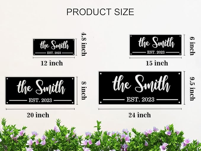 Custom Metal Name Sign,Personalized Last Name Metal Sign,Family Name Sign,Personalized Last Name Date Sign,Metal Wall Art,Last Name Signs for Home,Metal Wall Decor