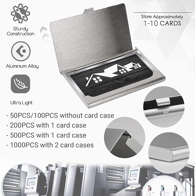 Custom Business Cards Double-Sided Realtor Business Cards Customize with Your Image Logo 3.5"x 2" 300GSM Matte Paper for Small Business
