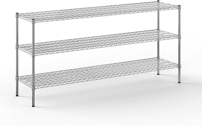 Regal Altair 18" Deep x 72" Wide x 34" Height Wire Shelving Kit | 3-Tier | NSF Commercial Storage Rack Unit