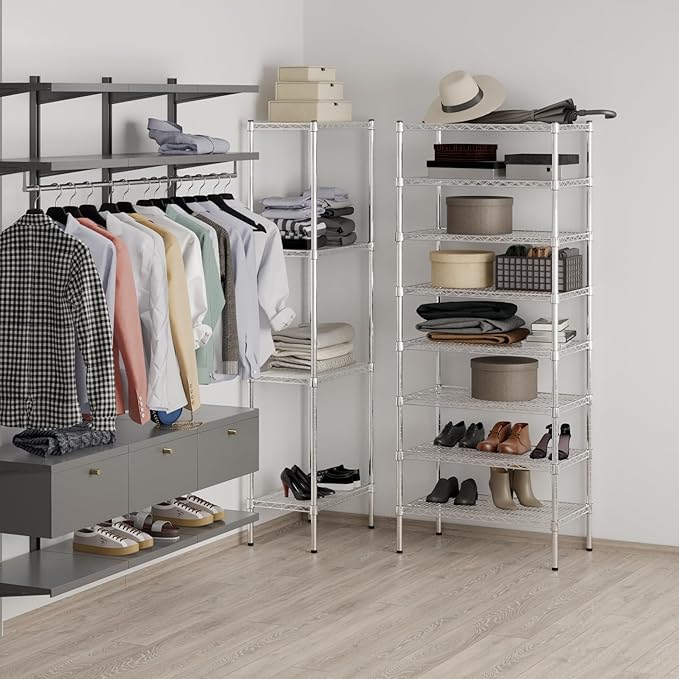 Regal Altair 18" Deep x 30" Wide x 74" Height Wire Shelving Kit | 8-Tier | NSF Commercial Storage Rack Unit