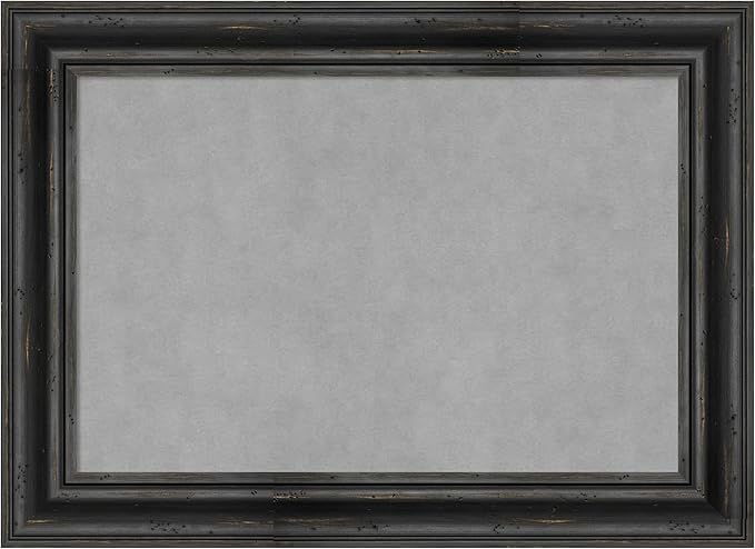 Amanti Art Black Framed Magnetic Board 21x29 Medium Vision Board for use with Magnets, 100% Metal Sheet to Display Items as Office Decor or for Home Organization in mudroom, Kitchen or Kids Room
