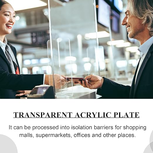 Roowest 6 Pcs 24 x 48 Inch, 1/8 Inch Thick Clear Acrylic Sheets Plastic Panels Sheets Cut to Size Cast Acrylic Board Panel with Protective Film for Craft DIY Projects Sign Frame