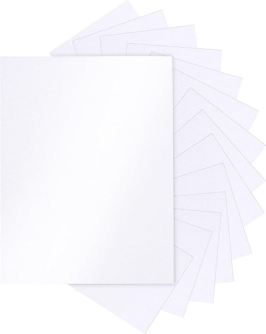 Silunkia 120 Sheets White Shimmer Cardstock 8.5 x 11 Heavyweight Paper, 250gsm/92lb Thick Card Stock Printer Paper for Making Cards, Greeting Cards, School Crafts, Wedding Invitations, Menus