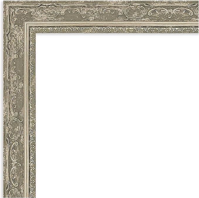 Amanti Art Silver Framed Magnetic Board 16x28 Small Vision Board for use with Magnets, 100% Metal Sheet to Display Items as Office Decor or for Home Organization in mudroom, Kitchen or Kids Room