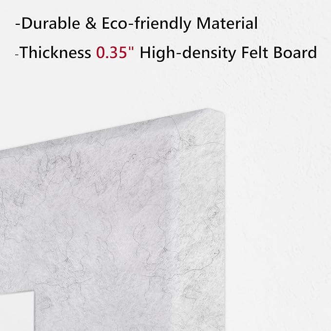 Neatsure Large Cork Board for Wall, 36" x 24" Bulletin Board with Pushpins, 6 Panels Felt Tiles Tack Push Pin Board for Office, Silver Gray