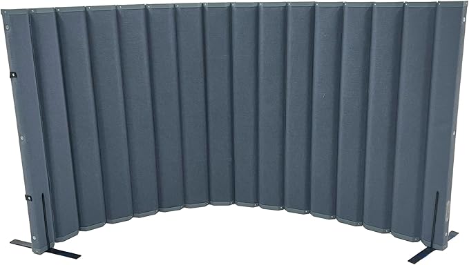 Versare VersiPanel Acoustical Partition Wall - Sound Panel Classroom Office Room Divider, Flexible Arrangement, Easy Roll-up Storage (Blue, 8' Wide x 48" Tall)