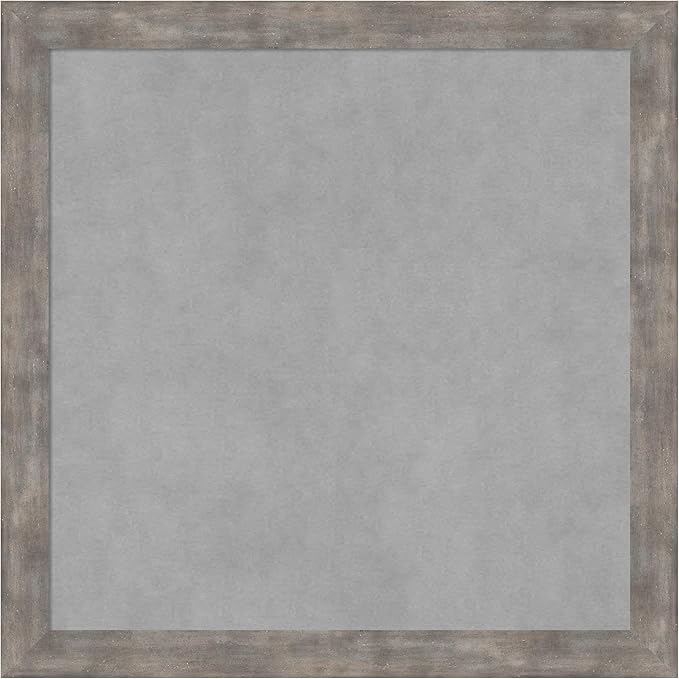 Amanti Art Silver Framed Magnetic Board 23x23 Medium Vision Board for use with Magnets, 100% Metal Sheet to Display Items as Office Decor or for Home Organization in mudroom, Kitchen or Kids Room