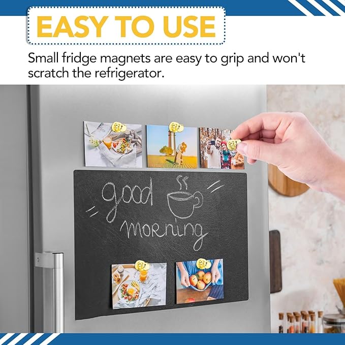 LOVIMAG Fridge Magnets 50Pcs Refrigerator Whiteboard Small Strong Magnet Classroom Kitchen Accessories Decorative Locker Set Decor Must Haves Office Calendar Refrigerador Magnetic Cute Crafts Gold